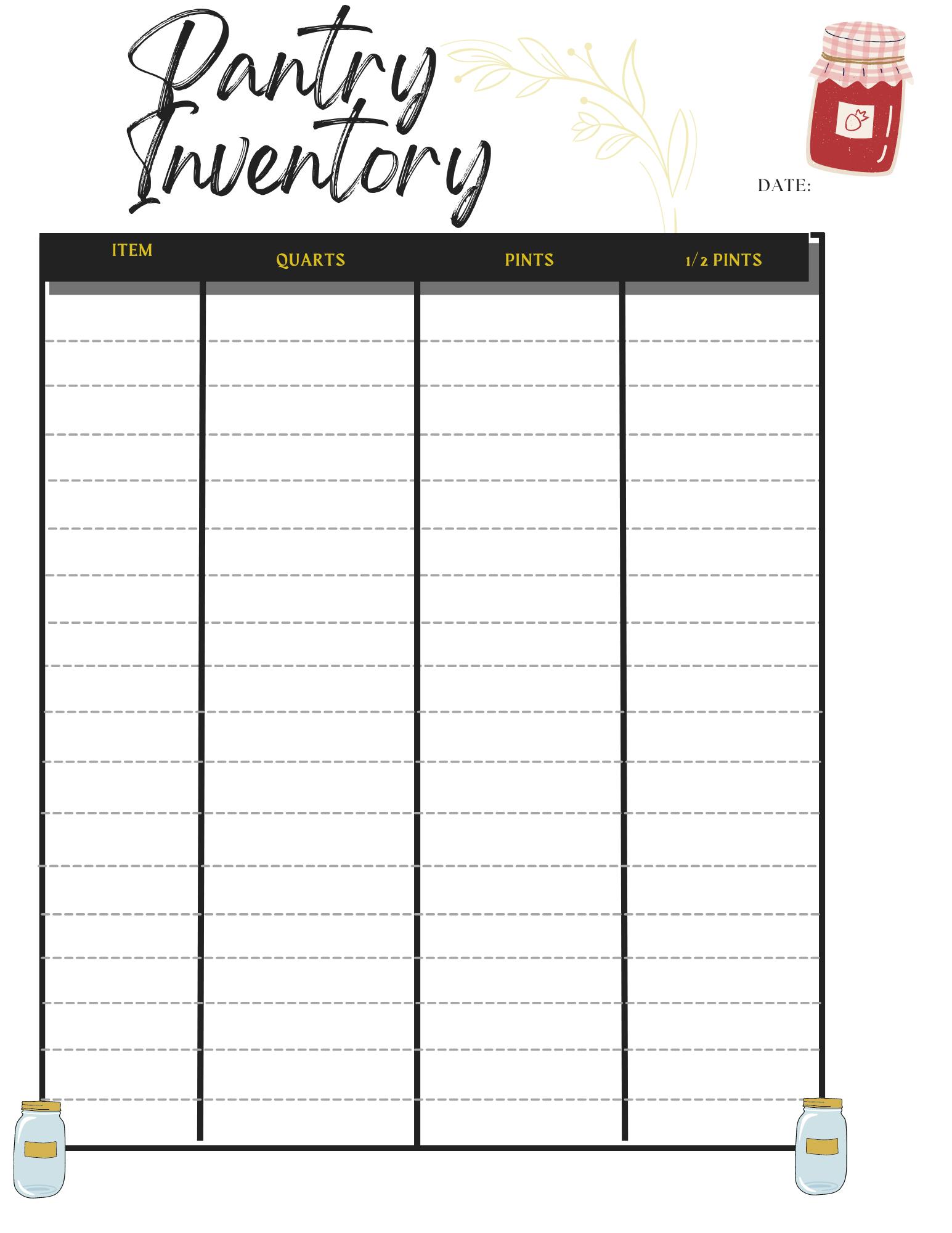 Get My Free Pantry Inventory Printable Now