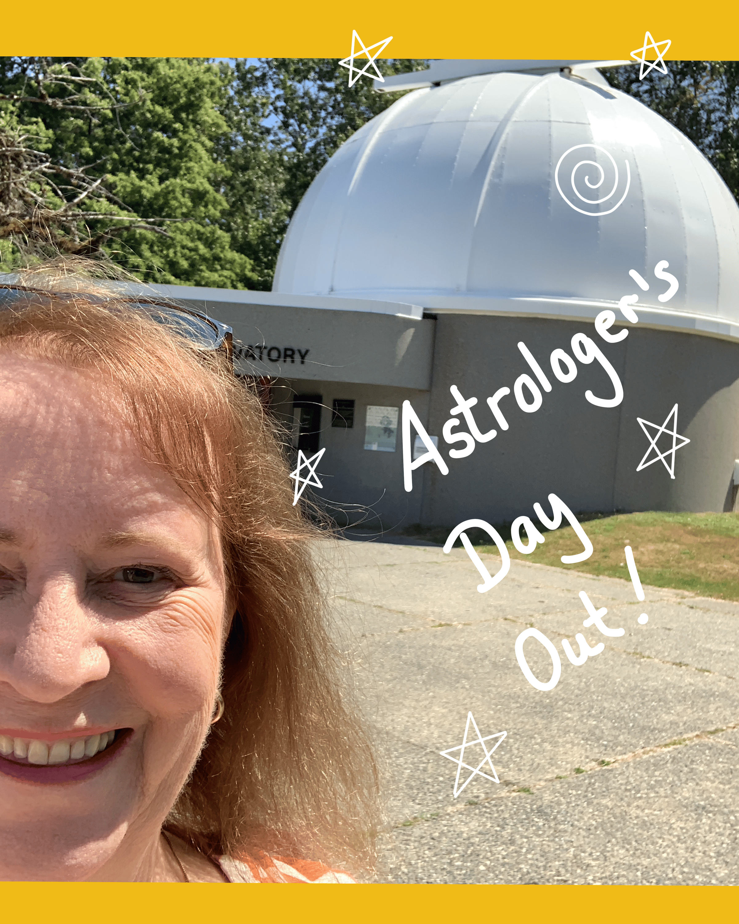 Alison at the planetarium