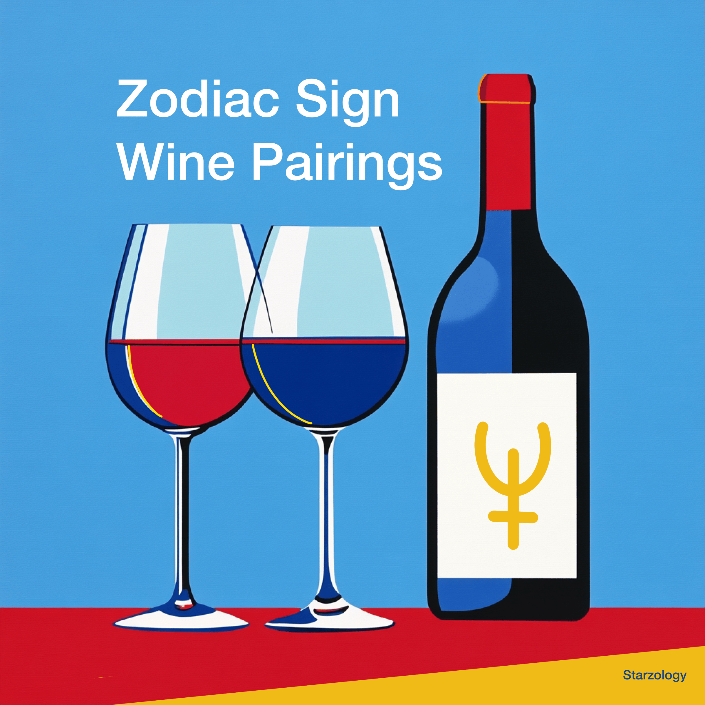 Wine glasses and bottle Starzology