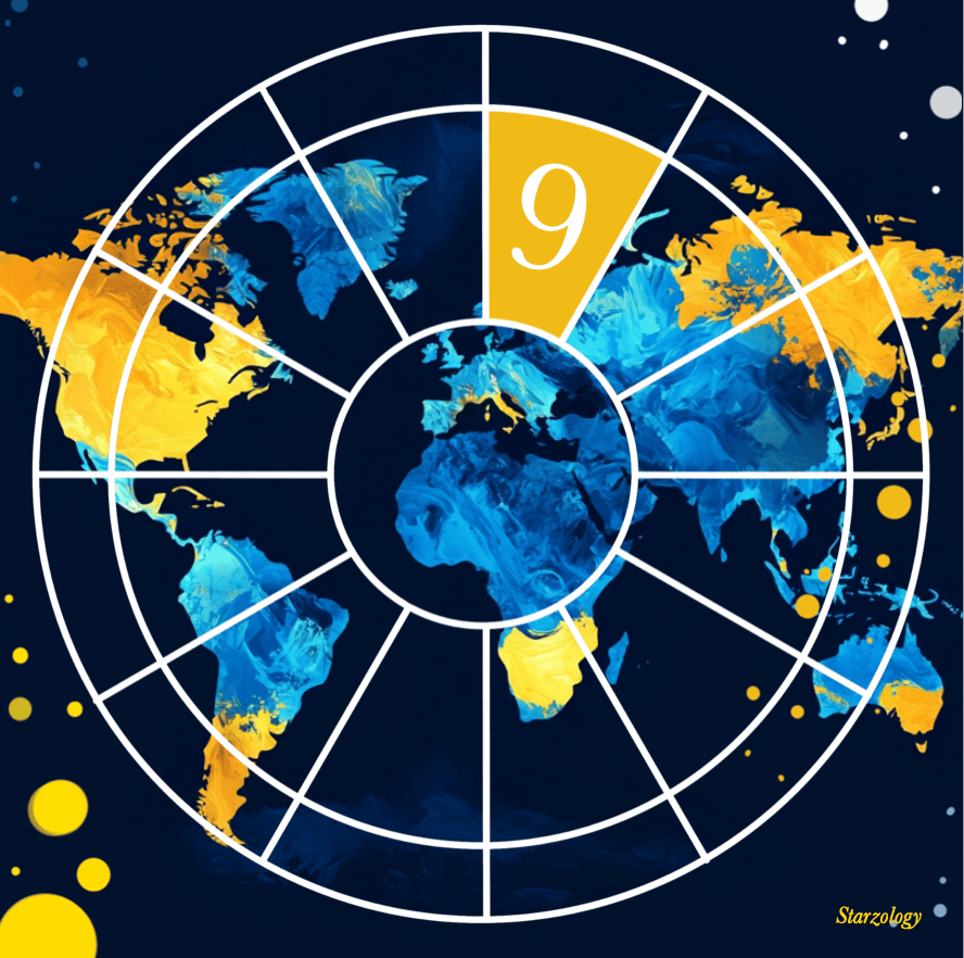Global map of 9th house