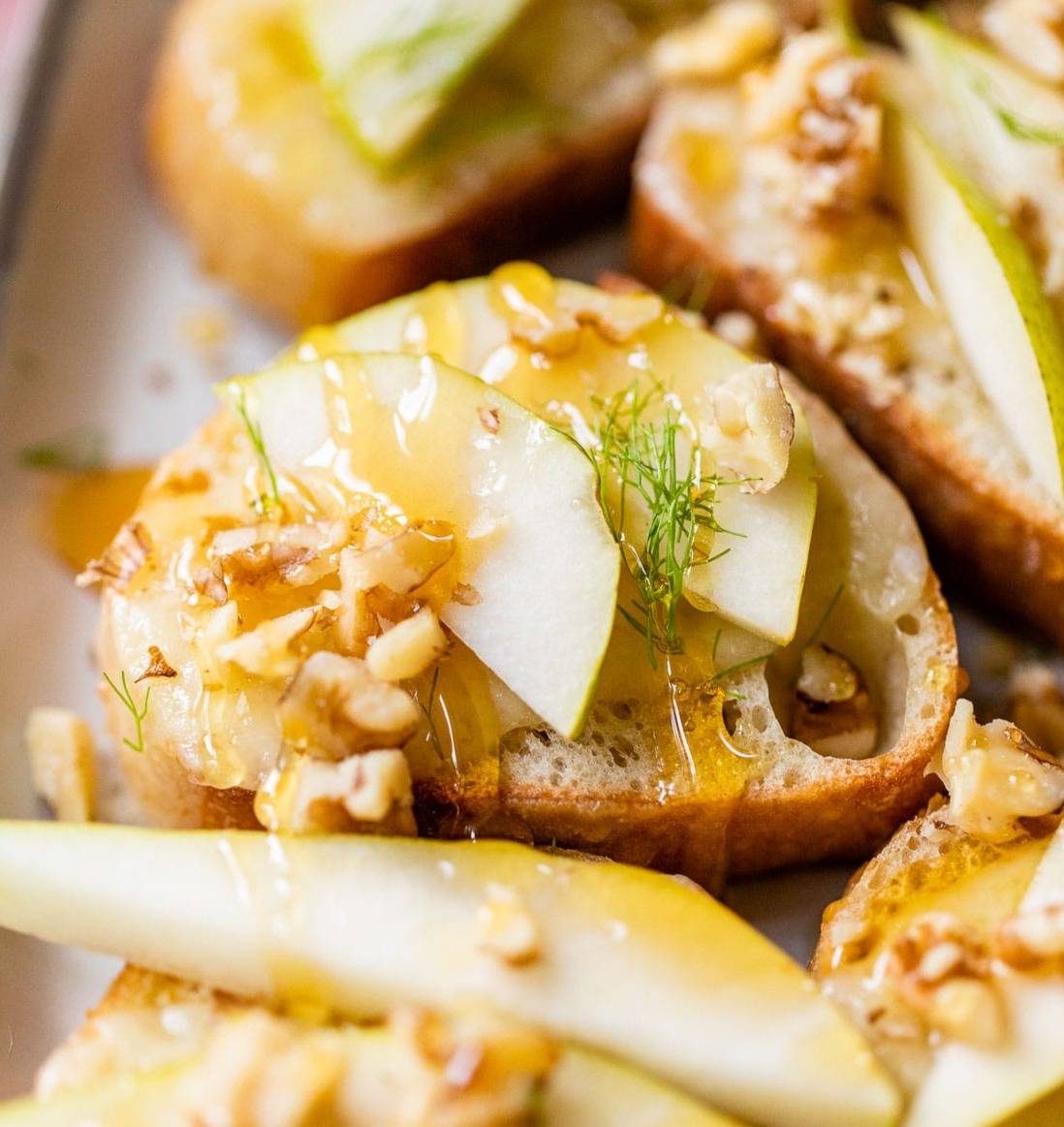 Parmesan Pear Crostini