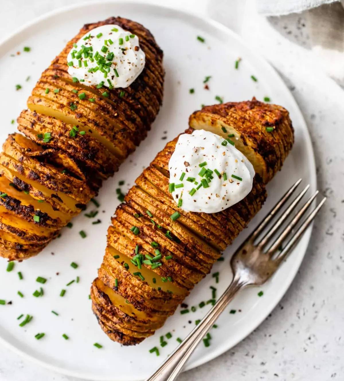 Air Fryer Hasselback Potatoes