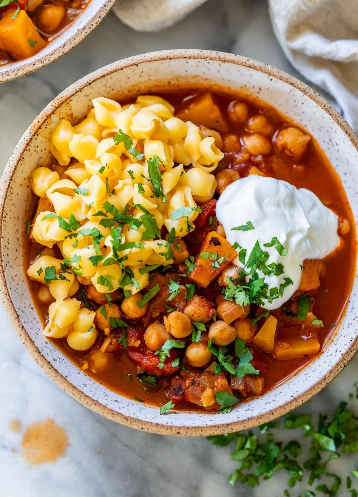 Butternut Squash Chickpea Chili