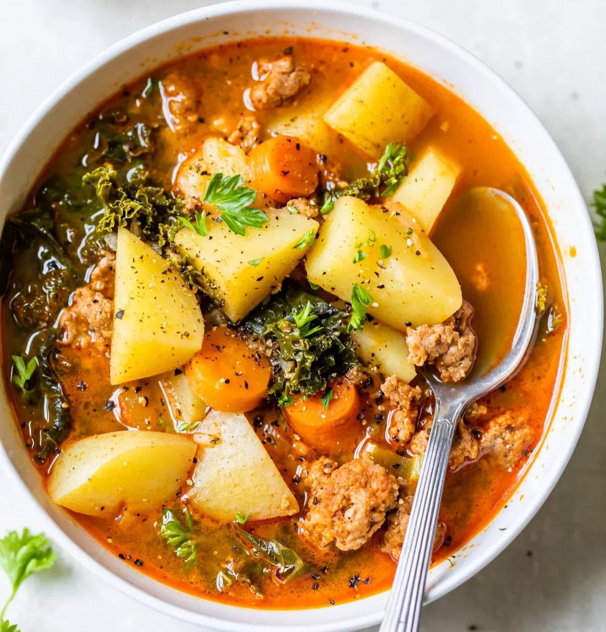 Spicy Sausage and Potato Soup