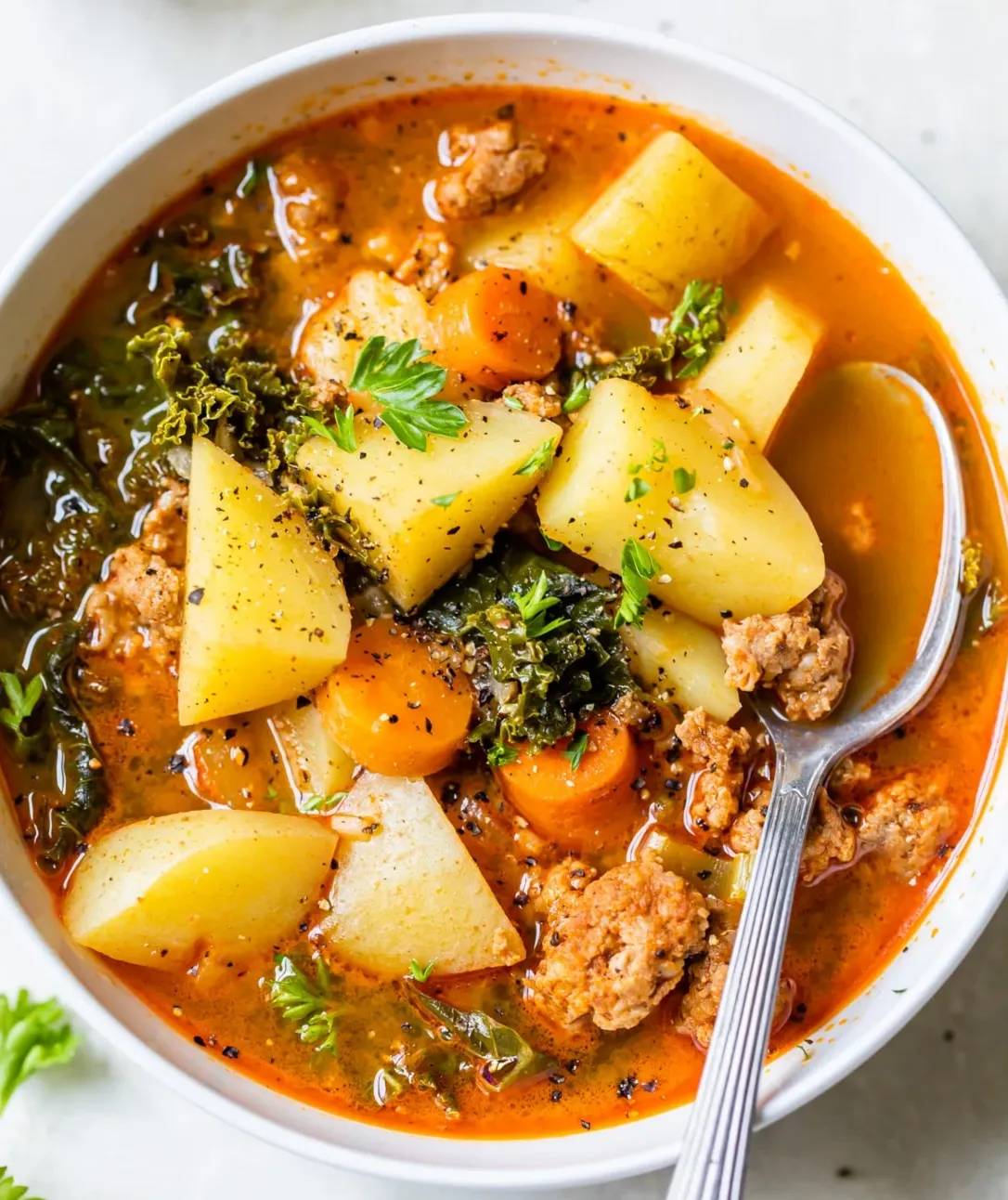 Spicy Sausage and Potato Soup