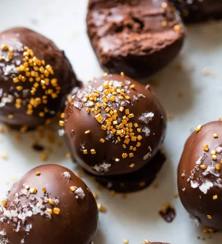 Dark Chocolate Peppermint Truffles