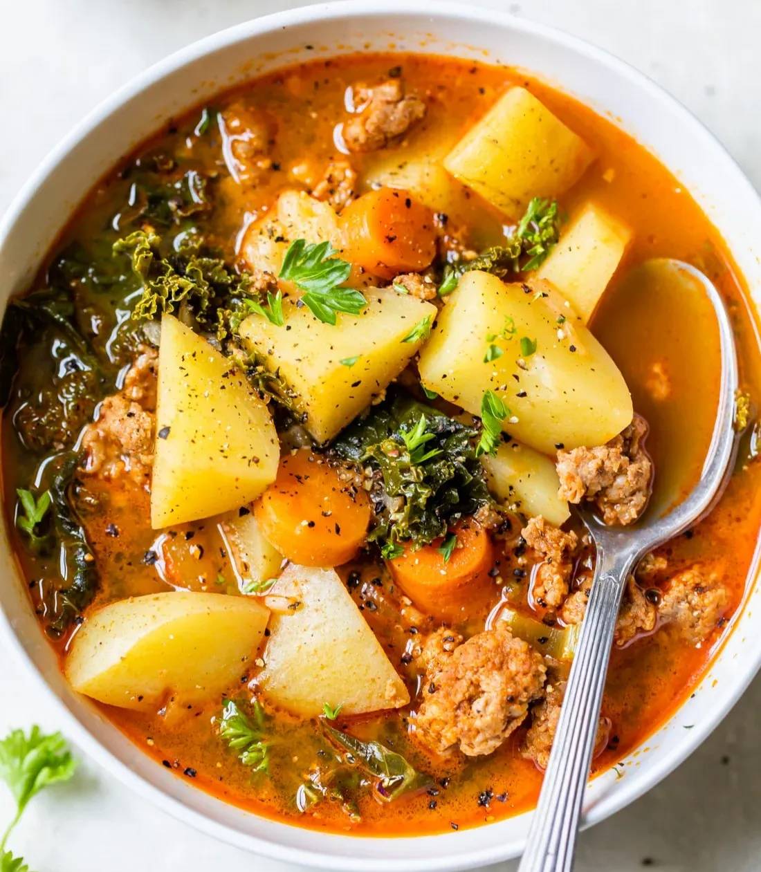Spicy Sausage and Potato Soup