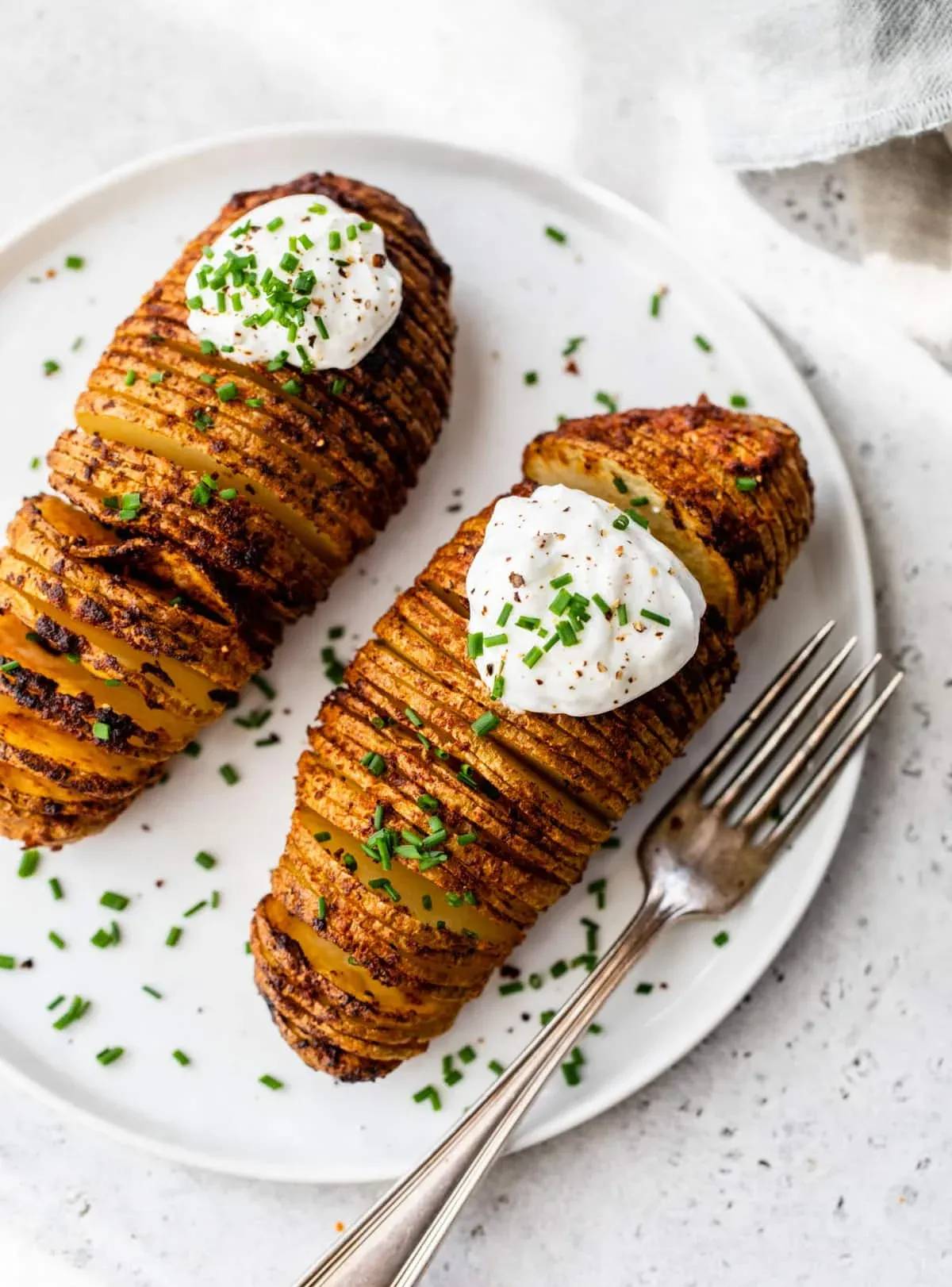 Air Fryer Hasselback Potatoes
