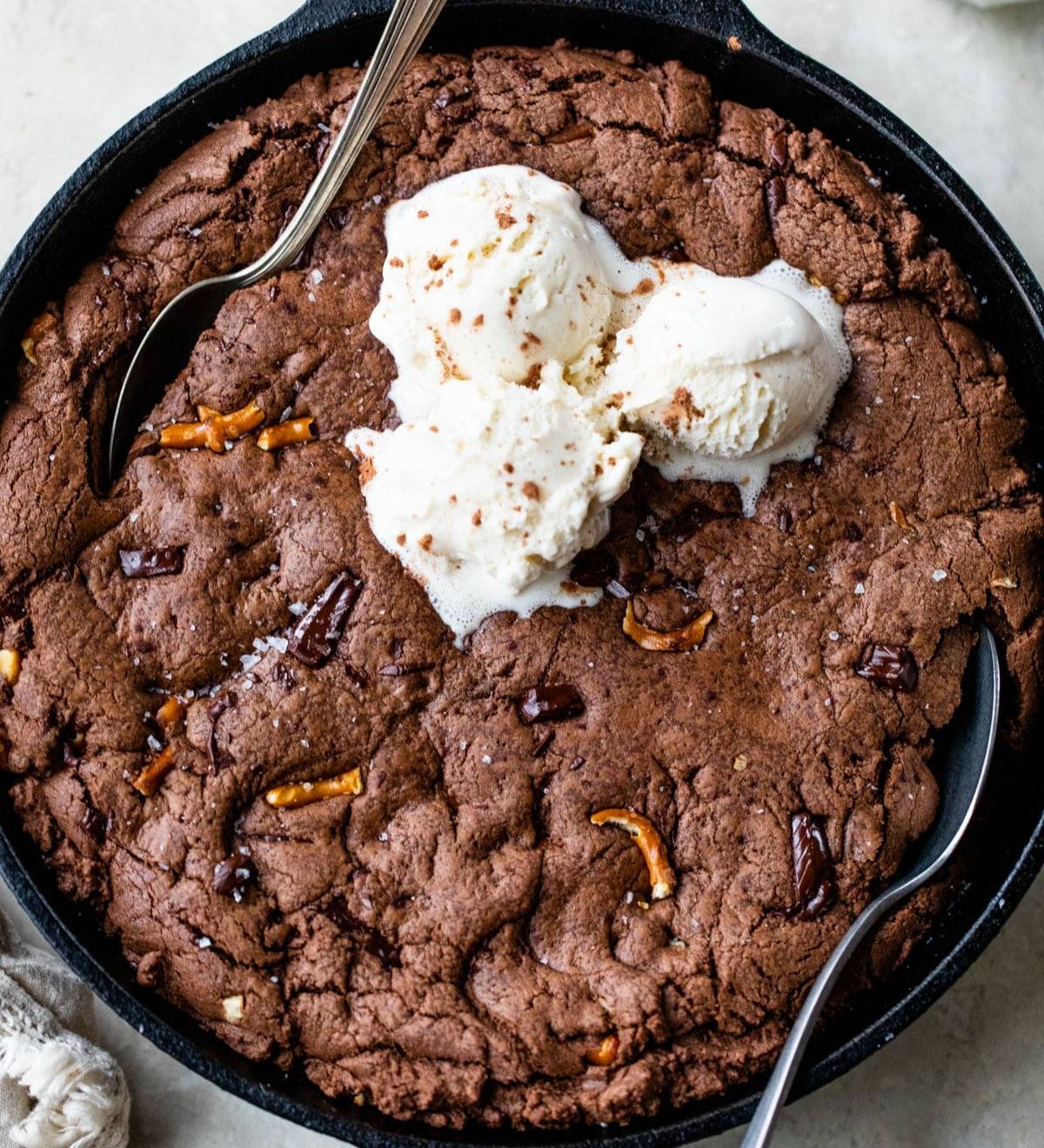 Double Chocolate Skillet Cookie