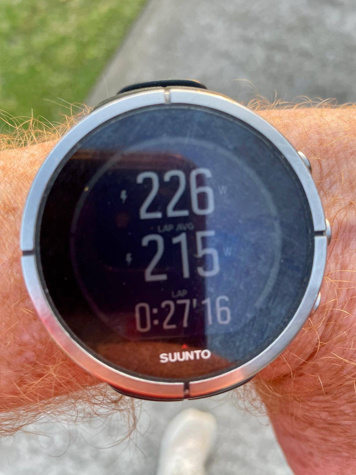Power reading on Suunto