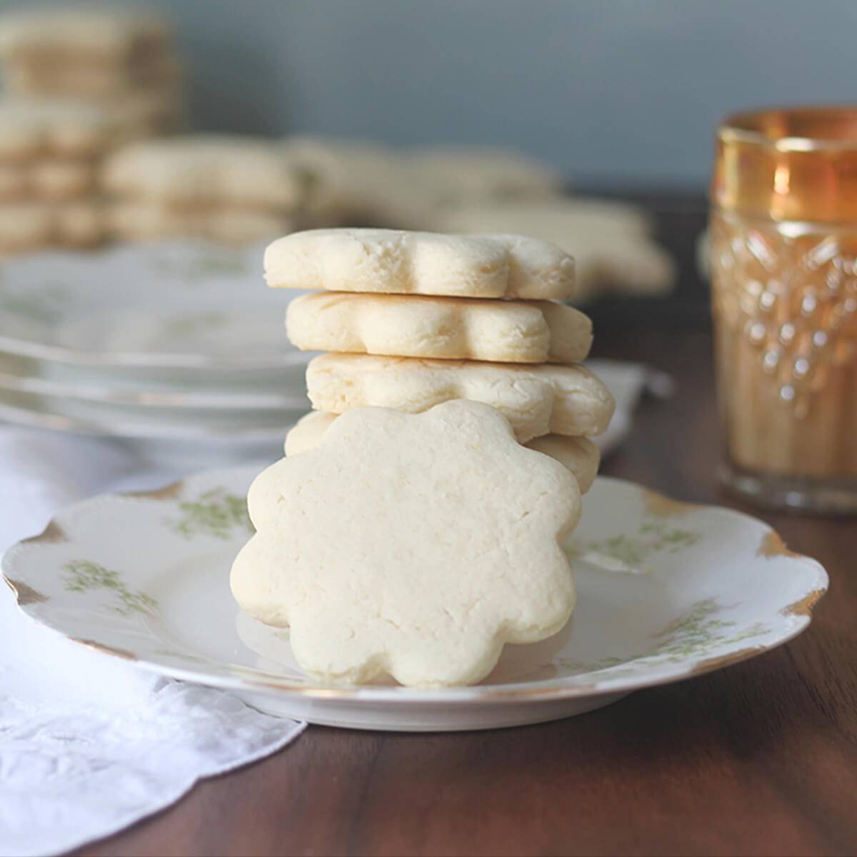 cookies on a plate. 