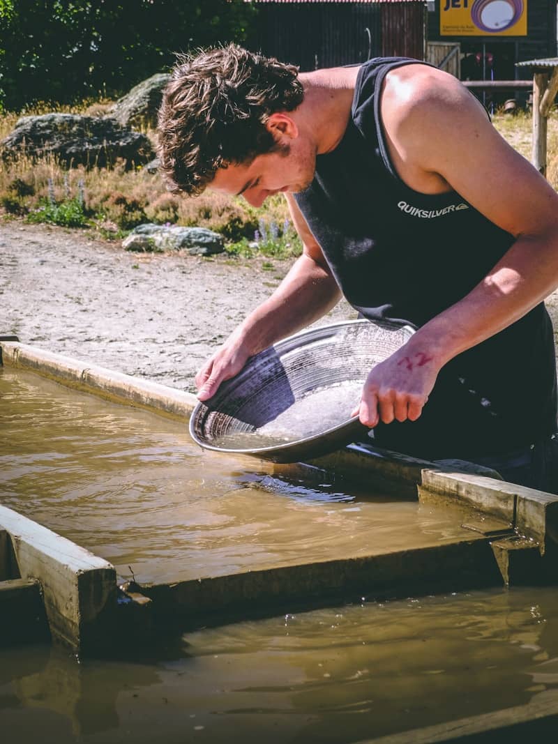 panning for gold