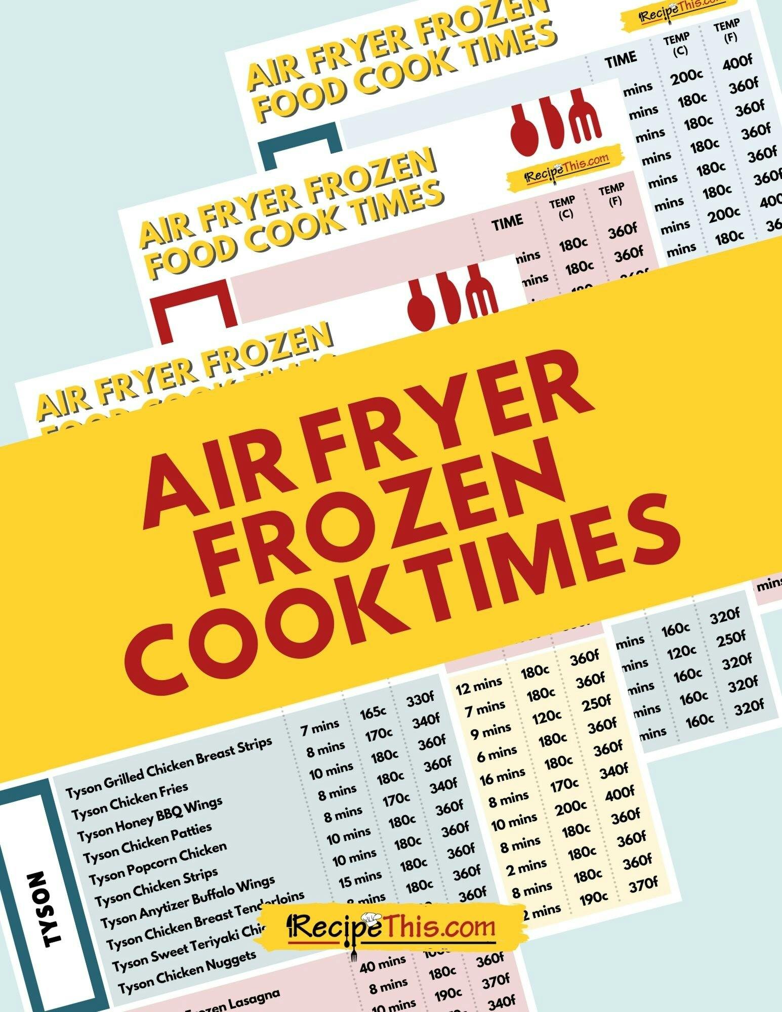 Air Fryer Cooking Times Chart - 5 Free Printables