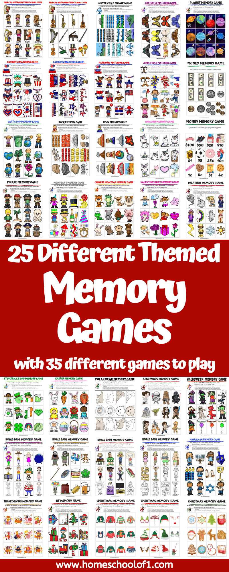 Memory Game Printables
