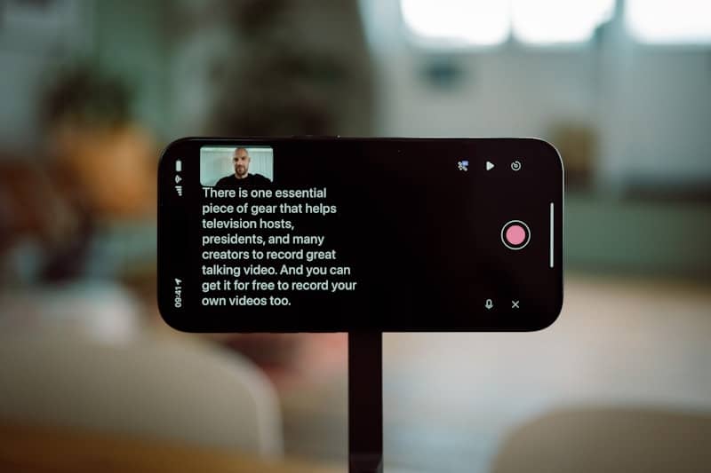 Smartphone screen displaying video with text overlay.