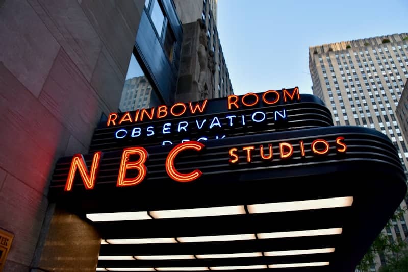 Rainbow room observation nbc studios neon sign