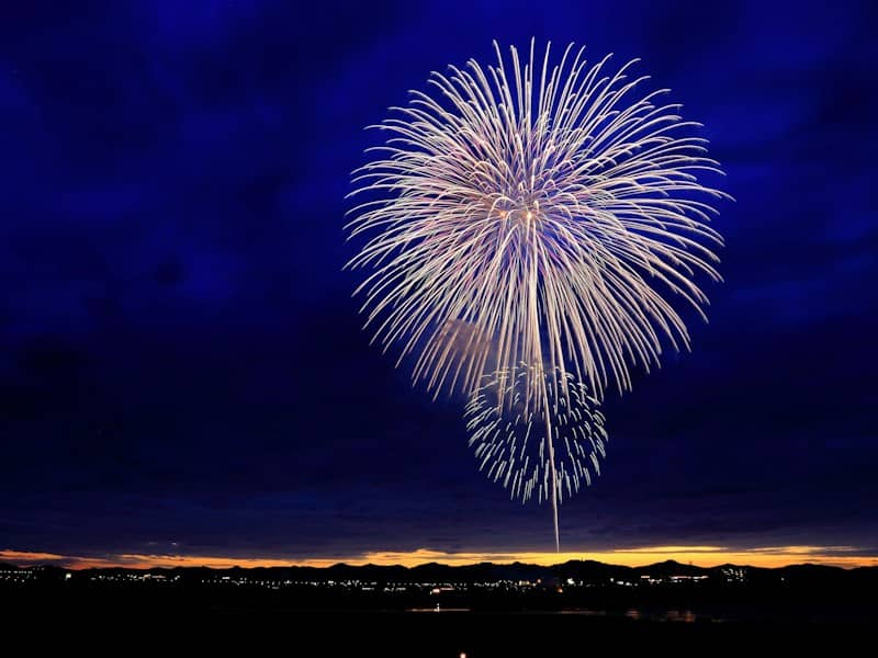 fireworks at night