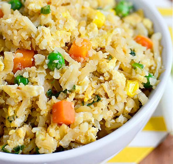bowl of cauliflower fried rice