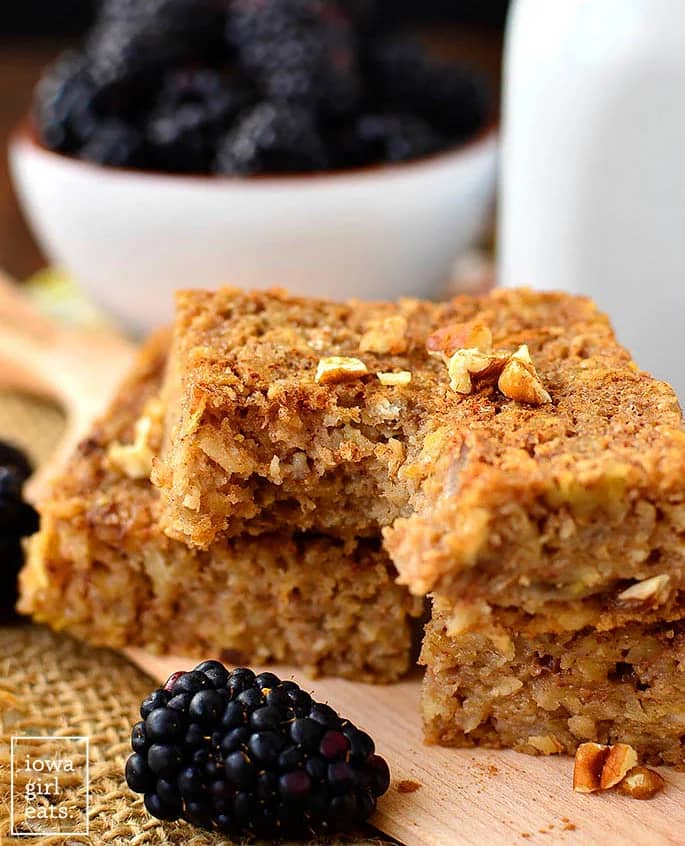 Maple Cinnamon Oatmeal Breakfast Bars