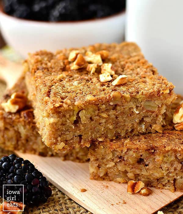 Maple Cinnamon Oatmeal Breakfast Bars
