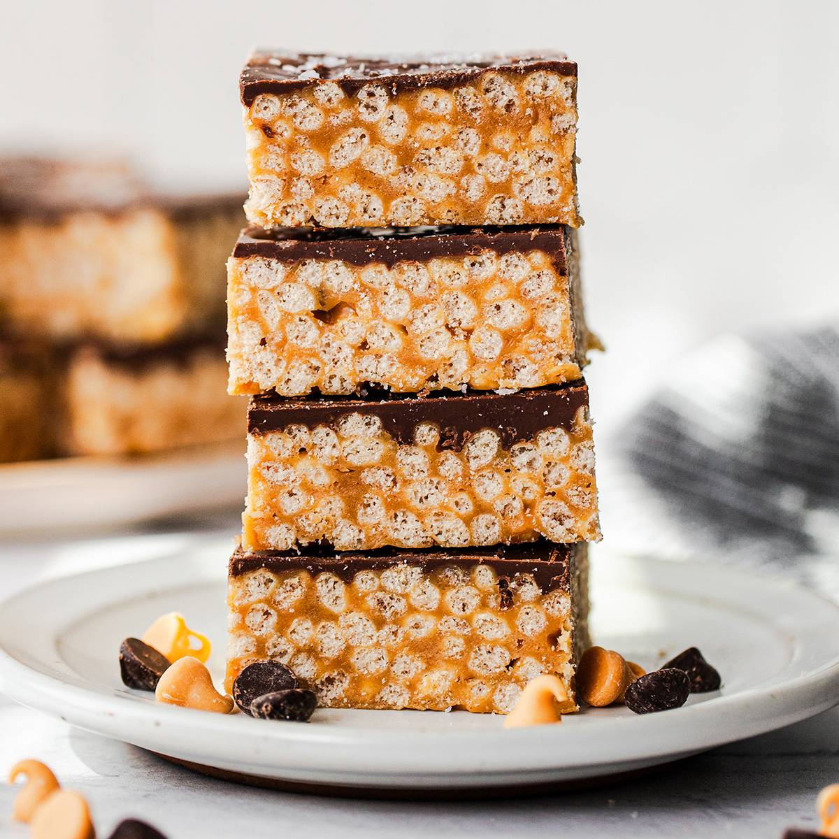 stack of gluten free scotcharoos