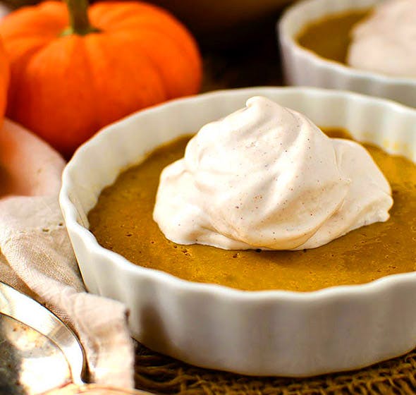 mini crustless pumpkin pie