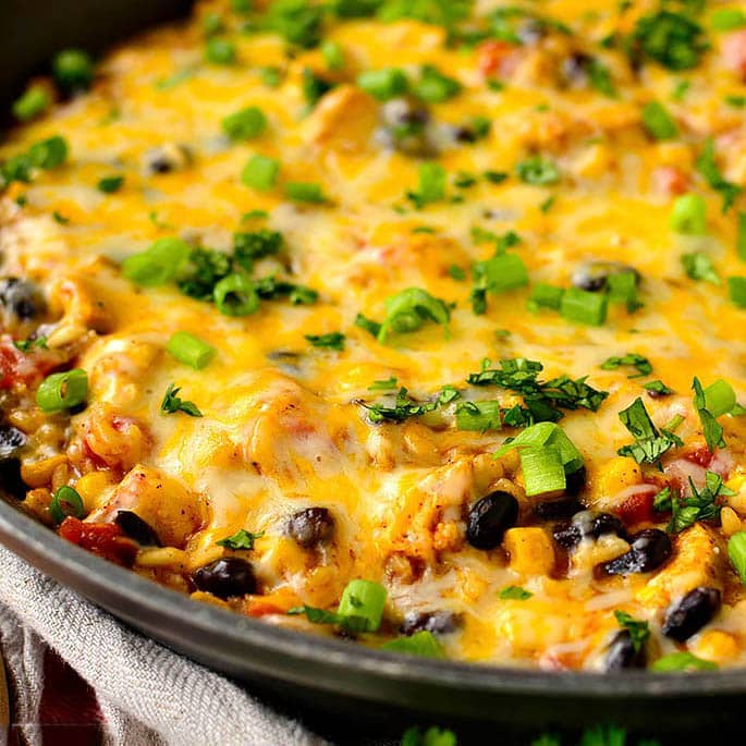 chicken burrito skillet