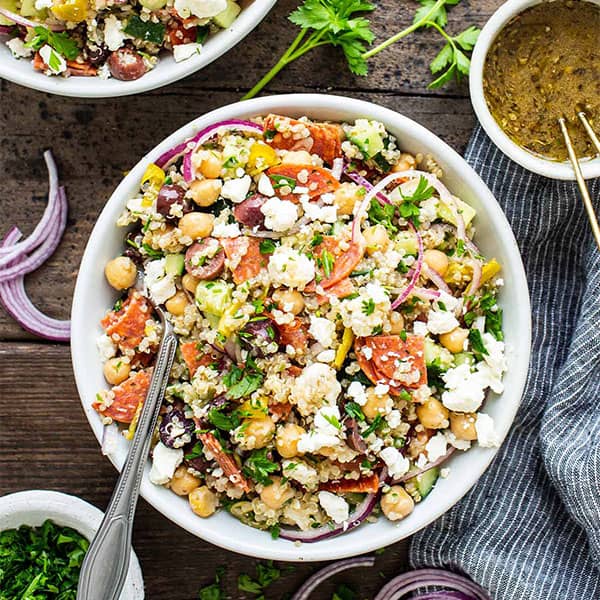 bowl of Italian Quinoa Salad