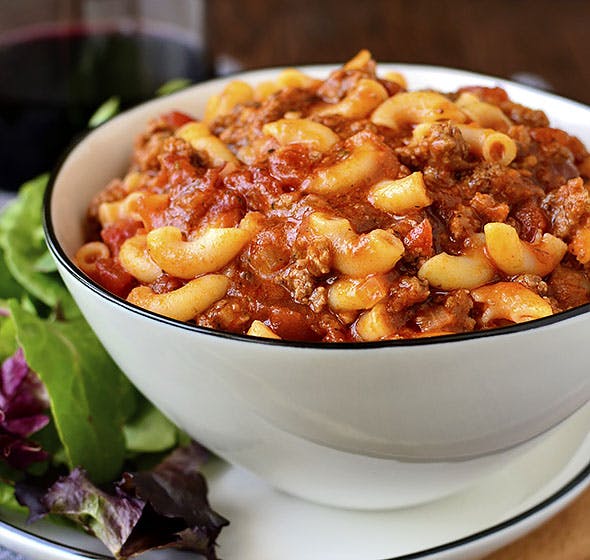 bowl of American Goulash