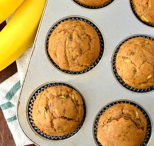 pan of zucchini banana bread recipes