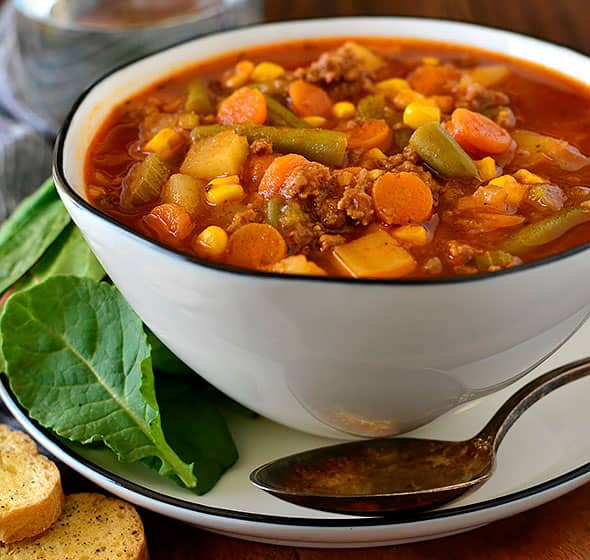 bowl of hamburger soup