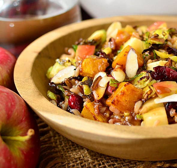 bowl of fall harvest wild rice
