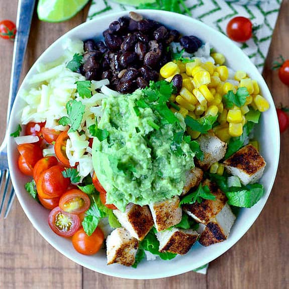 homemade burrito bowl