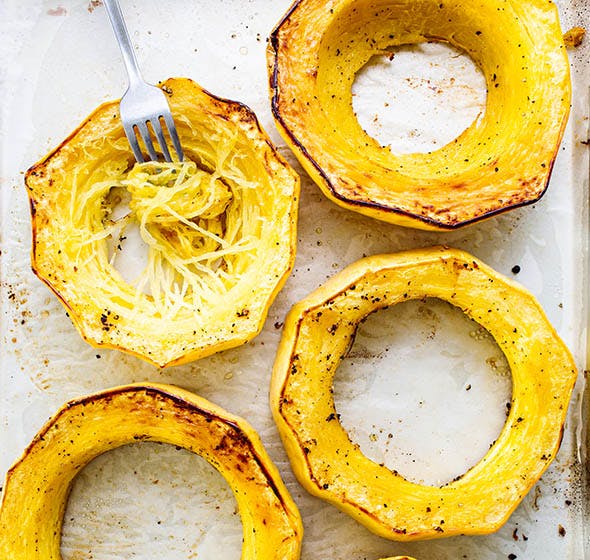 Overhead photo of Spaghetti Squash