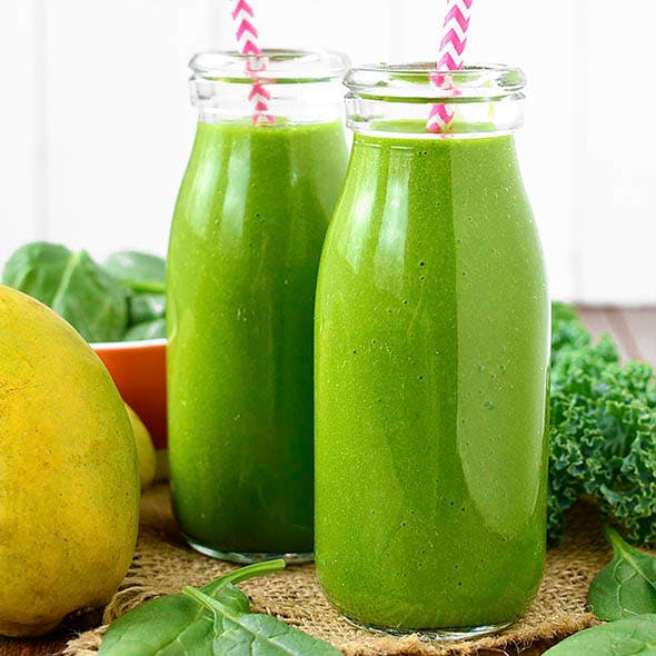 glasses of best every green smoothie