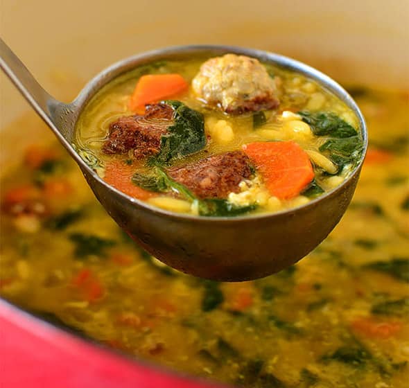 Bowl of Italian Wedding Soup