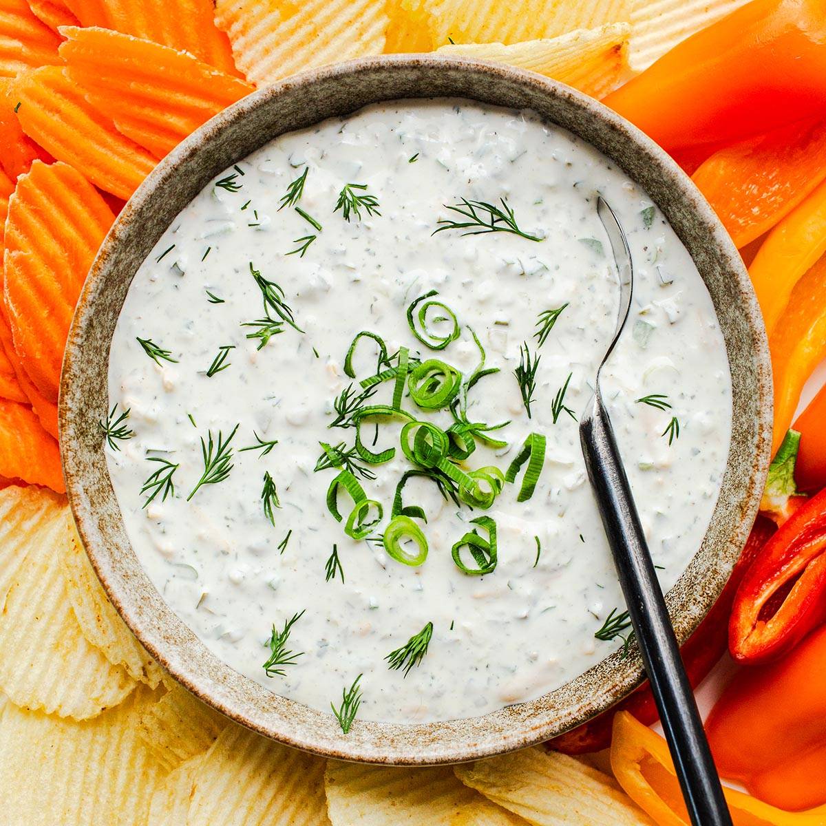 Bowl of viral pickle dip