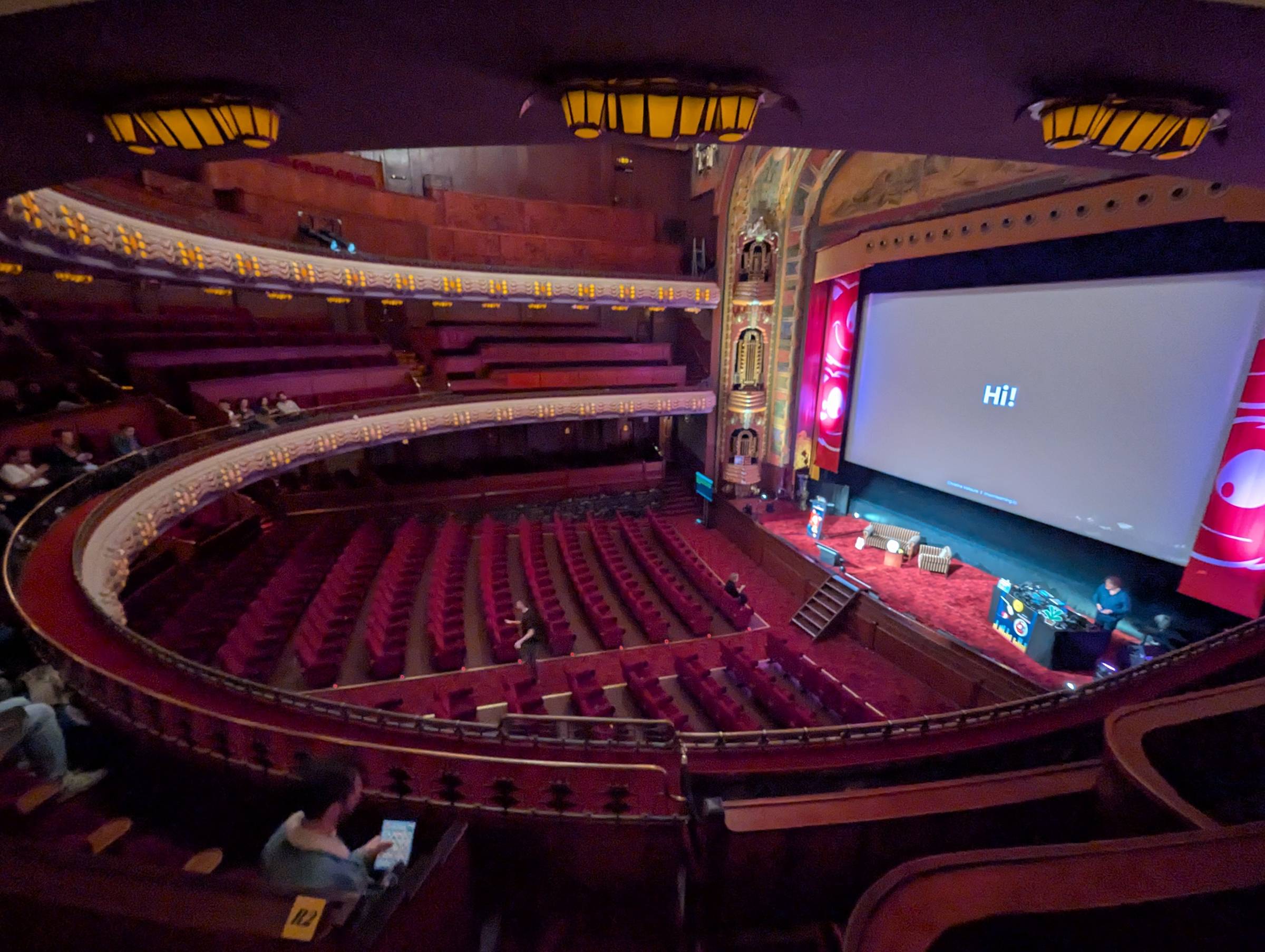 View from the balcony in the The Pathé Tuschinski theatre