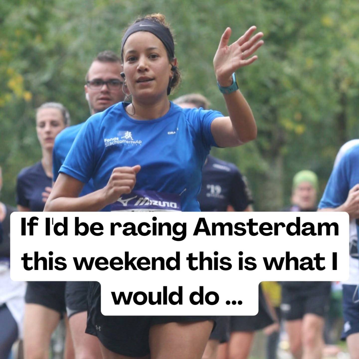 Amsterdam Marathon Weekend is around the corner! 

If I'd be racing Amsterdam this weekend, here is what I would do! 

✅️ Enjoy the F out it! This is a party! 
✅️ Go to the start area early! Get a bike if that is an option. Otherwise take public transport. It will be busy, so take extra time for public transport too. I have been standing in line to get out of the station multiple times! 
✅️ Some parts are full of live and one big party, enjoy that! Soak that up! Cos other parts of the course are boring, that is just the truth. So on those boring parts you have dig deep and keep going! One of my favorite parts of the course is ofcourse Vondelpark and Olympic Stadium. Soak that shit up. It's your runway and this is your party! 
✅️ Some parts of the course will be crowded. Some runners will be in your way. Accept it. Dont get frustrated, dont get too much in your head. Just do what you can and keep running. 
✅️ Dont get super caught up about your PR goal time and your pace. Don't get in your head too much. Be in the moment. Enjoy it. This is what you trained for. You got this! This is your victory lap! It's time to party. 🎉

I have major FOMO already just making this post! 
A hometown race just hits different! 

Who is racing in Amsterdam this weekend? 
Lemme know in the comments! I am cheering for all of you this weekend! 

#amsterdamrunners #amsterdammarathon #amsterdamhalfmarathon #amsterdam #raceweekend #worldrunners #runnerscommunity #weruninstagram #runtraining #runners #runcoach