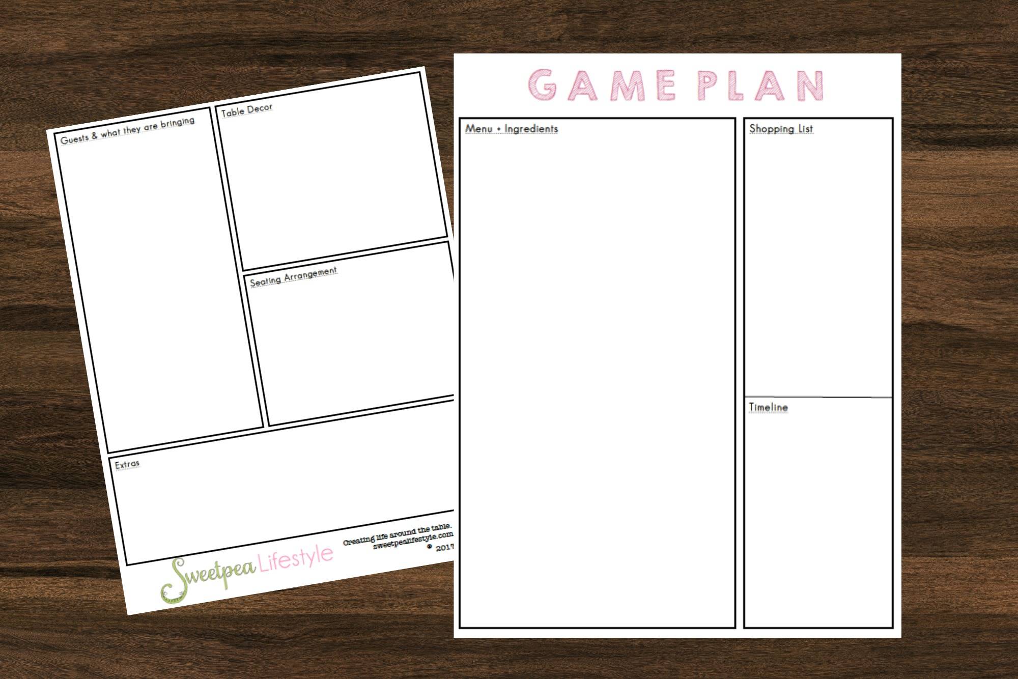 Need a Game Plan for your Game Days?!