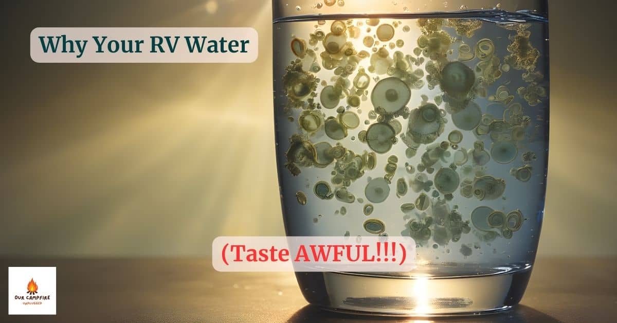 Awful tasting water at the campground may not be your RV! Learn more here!