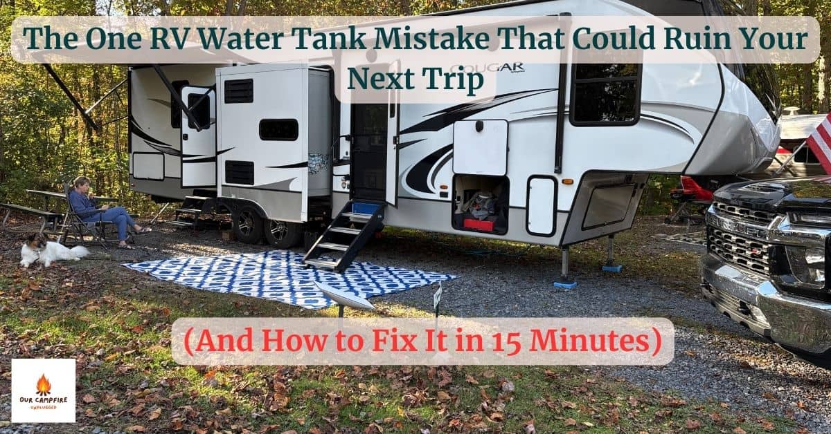 RV Campsite at Bear Mountain Cabins and Campground in West Virginia After we set up our RV Water System!