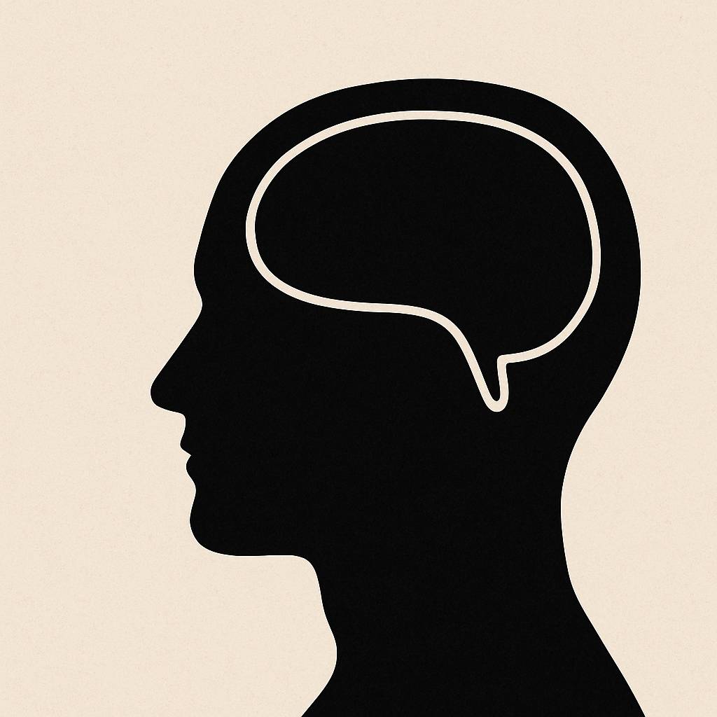 Speech bubble inside head