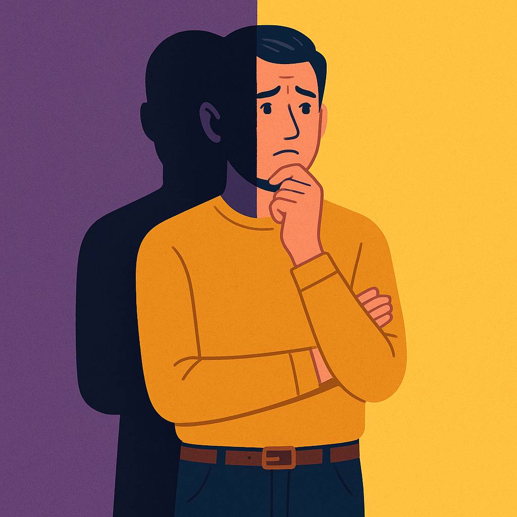 worried looking person