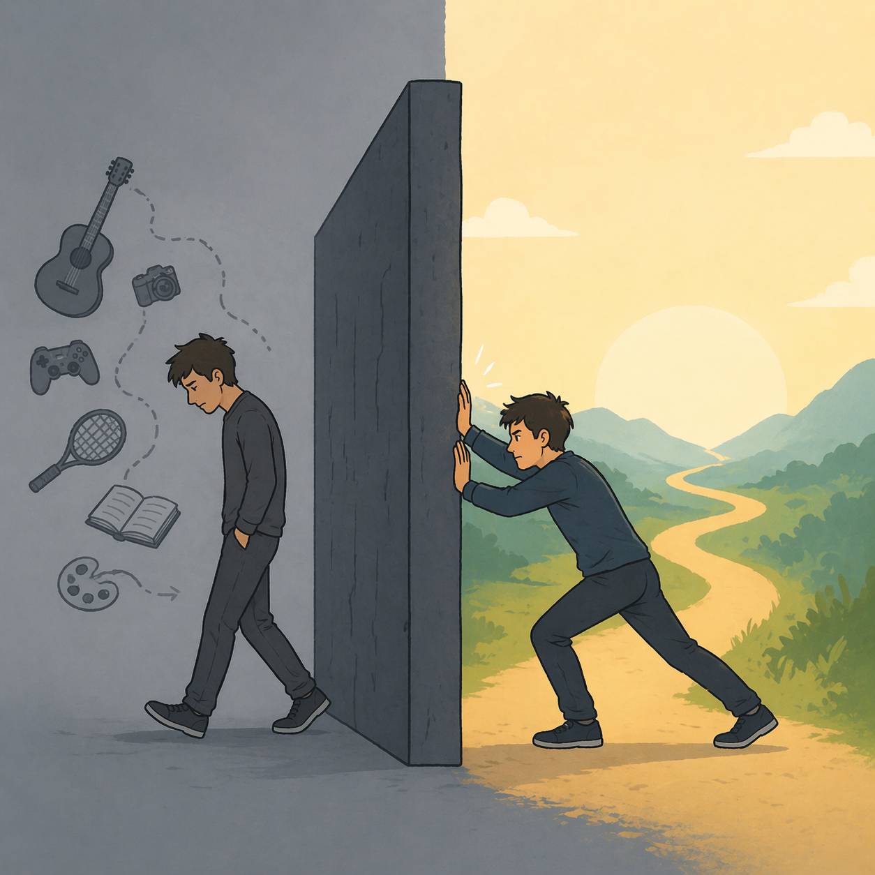 Hitting a wall with goals