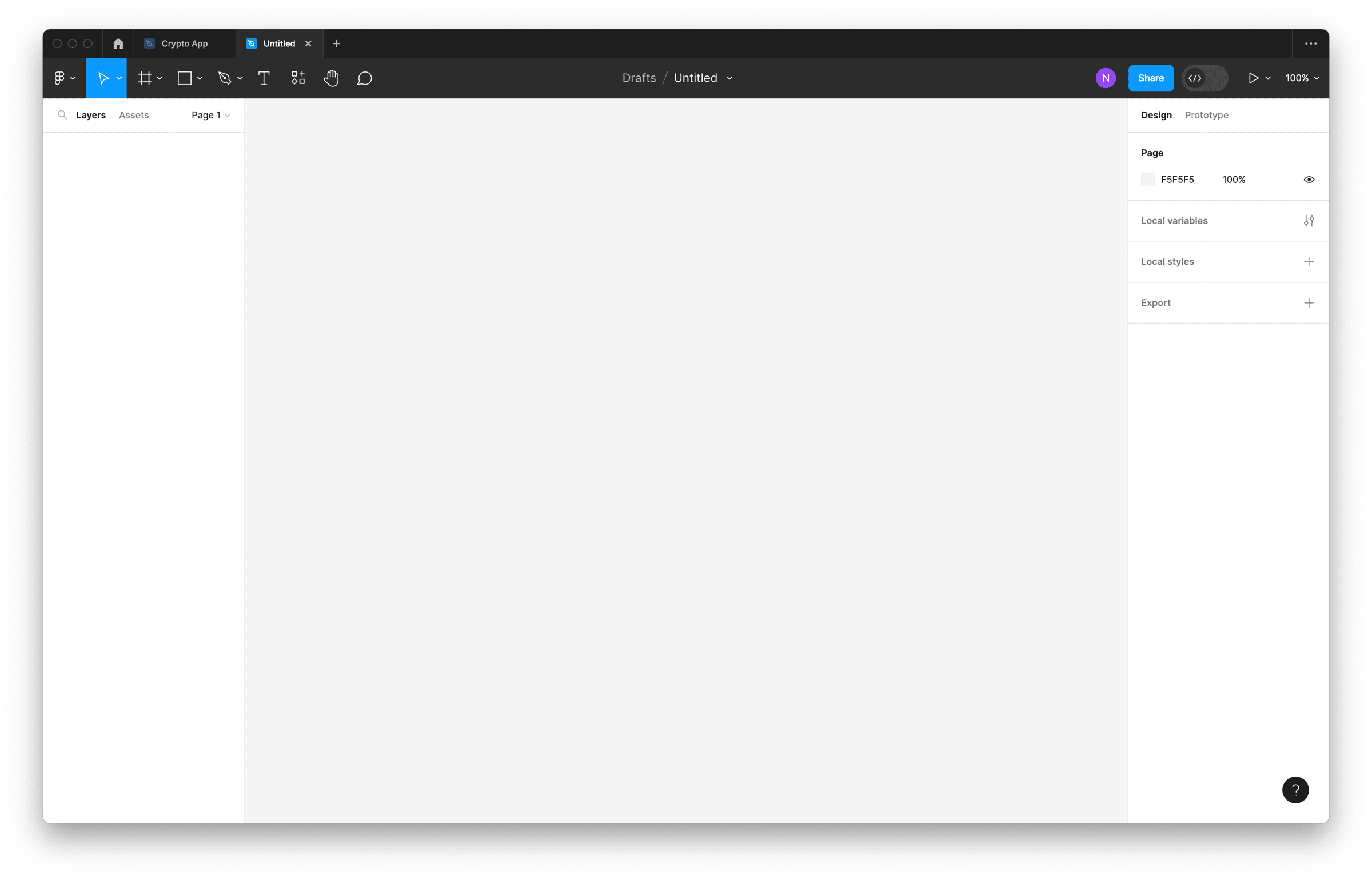 Blank figma screen