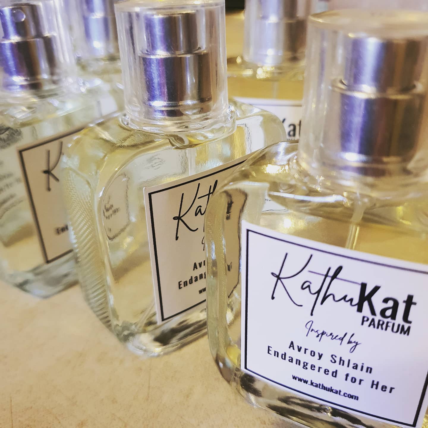 perfume in 50 ml glass bottles