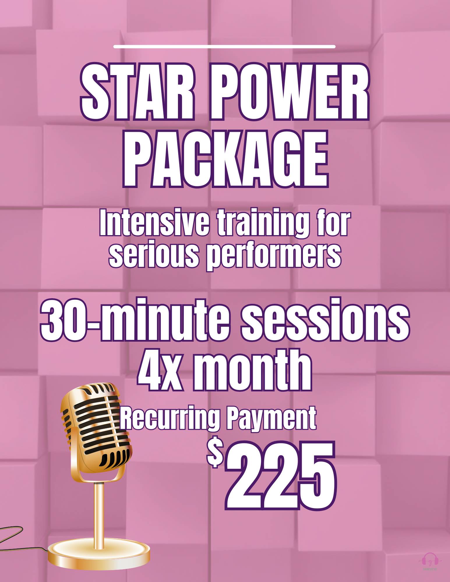 Star Power Package (30 mins/weekly) Monthly Recurring