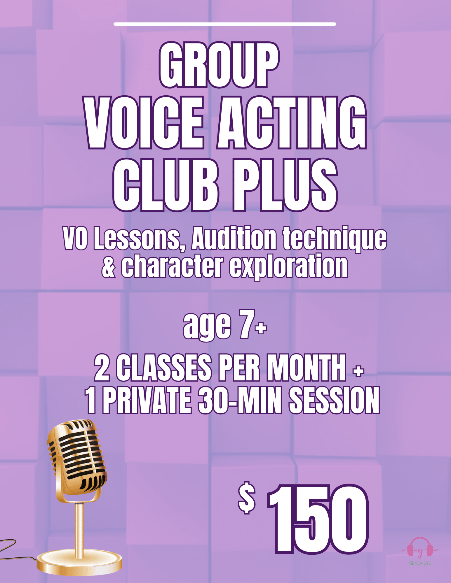 Group VO plus with 1 private 30-min class