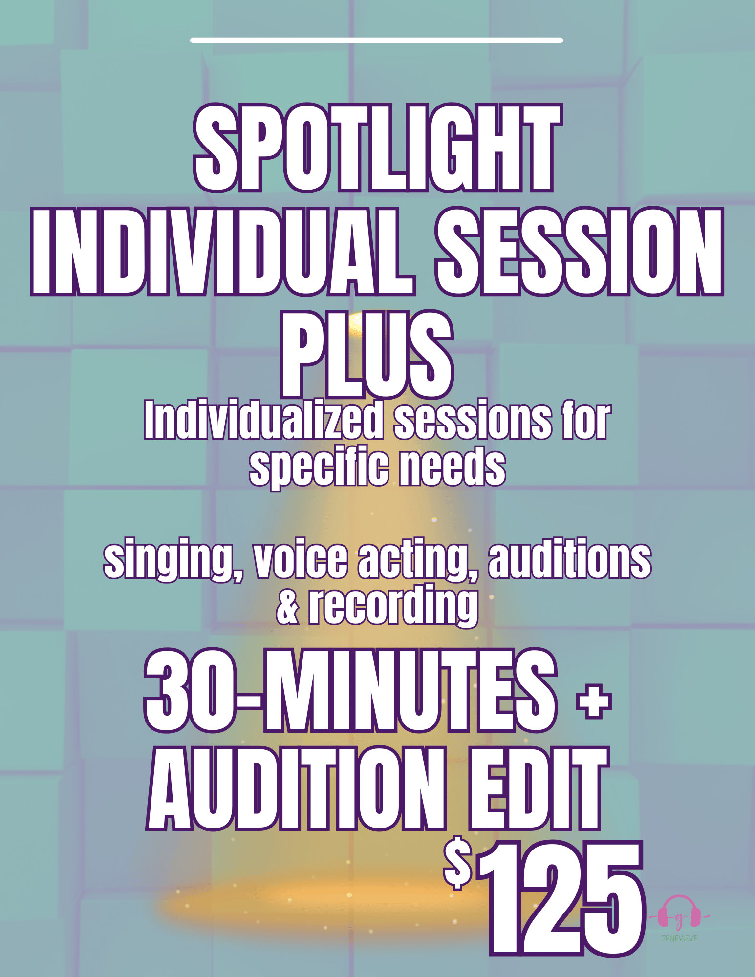 Individual Session (30 min) + Audition edit